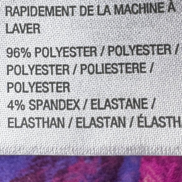 LOGO by Lori Goldstein® Button Front Tunic Stretch Woven Crepe Purple Blue 3X - Picture 7 of 7